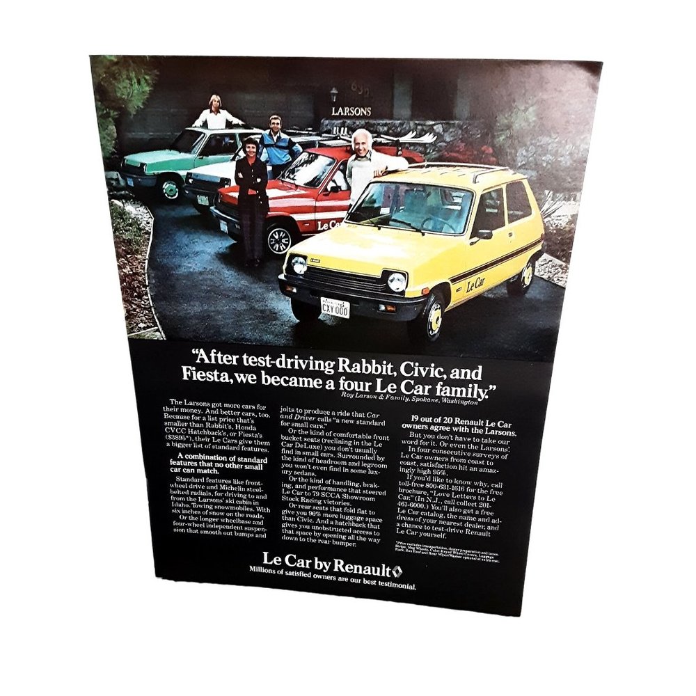 1979 Le Car by Renault Print Ad vintage 70s